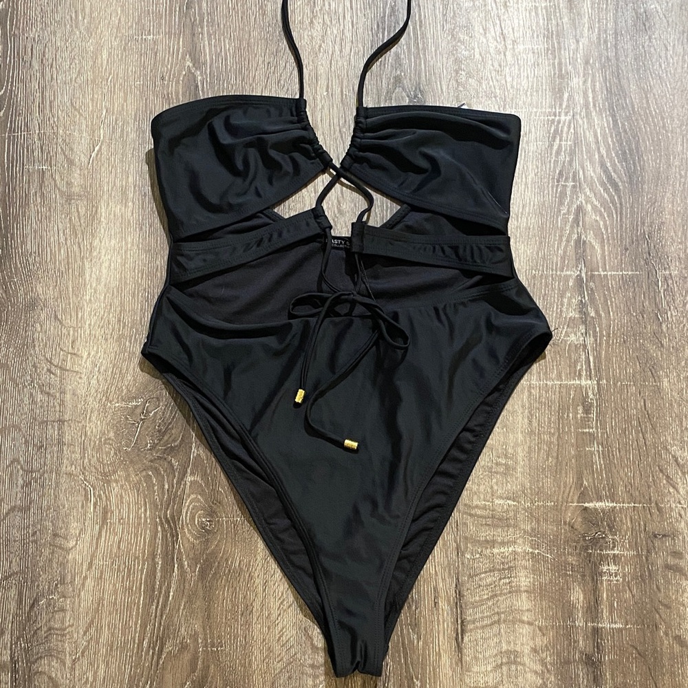Sexy Black One-Piece Swimsuit